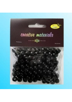 Koraliki drewniane czarne ok 26g ok150szt