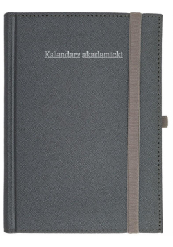 Kalendarz akad. 2024/25 A5 tyg Cross gumka srebrny