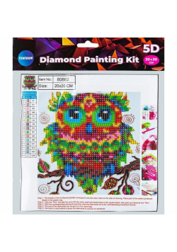 Diamentowa mozaika 5D - Owl 20x20 80862