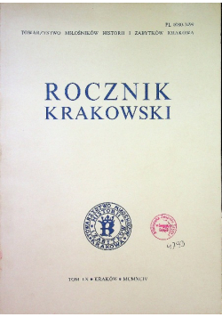 Rocznik Krakowski Tom LX