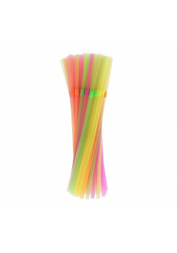 Rurki słomki łamane fluor 50 sztuk