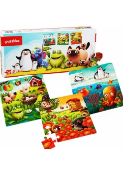 Puzzle 50 3w1 Zwierzęta