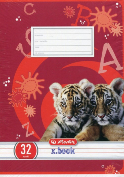 Zeszyt A5 Animals w trzy linie 32 kartki linia dwukolorowa 10 sztuk