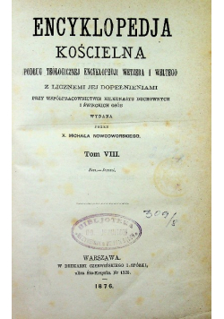 Nowodworski encyklopedja kościelna Tom VIII 1876 r.