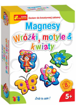 Gipsowe magnesy Wróżki motyle i kwiaty