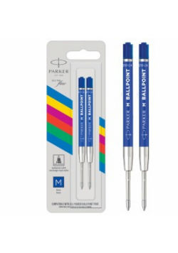 Wkłady do długopisów Parker Quinkflow niebieski (M) 2 sztuki blister 2166544