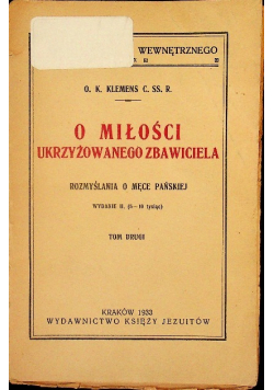 O miłości ukrzyżowanego Zbawiciela 1925 r.