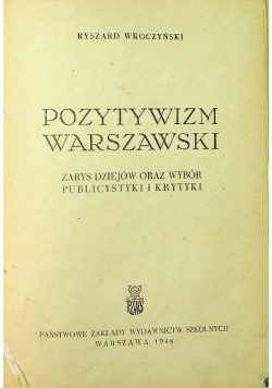 Pozytywizm warszawski 1948 r.