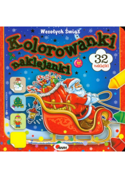 Kolorowanki naklejanki 2 Wesołych świąt