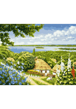 Malowanie po numerach - Wiejski zakątek 40x50cm