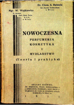 Nowoczesna perfumeria kosmetyka i mydlarstwo 1937 r.