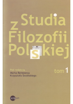 Studia z filozofii Polskiej Tom 1