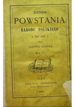 Historja powstania narodu polskiego 1871 r.