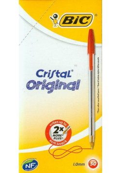 Długopis Cristal Original czerwony 50 sztuk