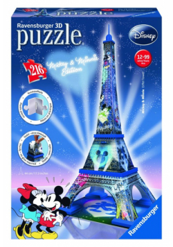 Puzzle 3D Wieża Eiffla z Myszką Miki