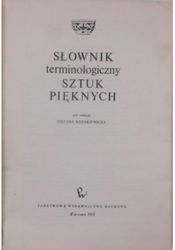 Słownik terminologiczny sztuk pięknych