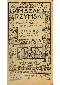 Mszał rzymski z dodaniem nabożeństw 1949 r.