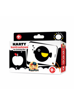 Karty kontrastowe na sznureczku
