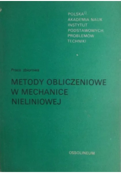 Metody obliczeniowe w mechanice nieliniowej