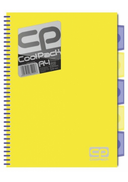 Brulion A4 CoolPack 200 kartek żółty neon