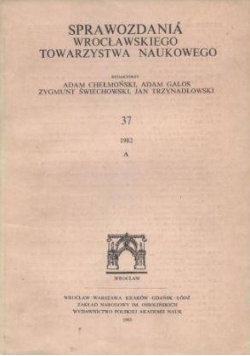 Sprawozdania wrocławskiego towarzystwa naukowego