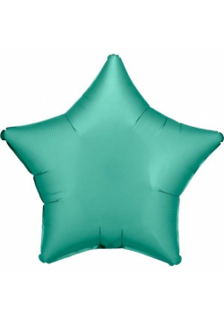 Balon foliowy Lustre Jade Green gwiazda luzem 48cm