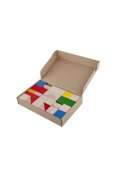 Klocki drewniane 30 sztuk 4x4x4cm