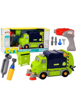 Śmieciarka do skręcania DIY granatowa