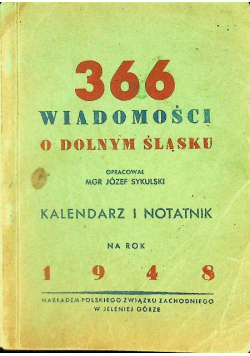 366 wiadomości o Dolnym Śląsku 1948 r.