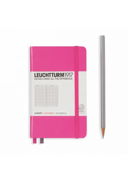 Notes Pocket Leuchtturm1917 w kratkę różowy