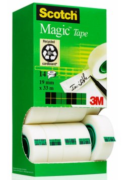 Taśma biurowa Scotch Magic matowa, 19mm 33m 14 sztuk