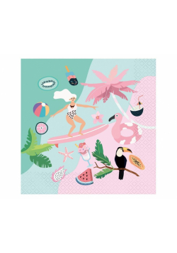 Serwetki Summer Let's Party surfing 33x33cm 20szt