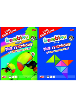 Blok rysunkowy A4 Bambino z kolorowymi kartkami 16 kartek 10 sztuk mix