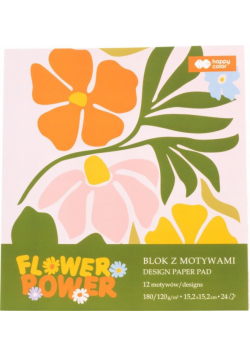 Blok z motywami BLOOM 24 ark. Happy Color