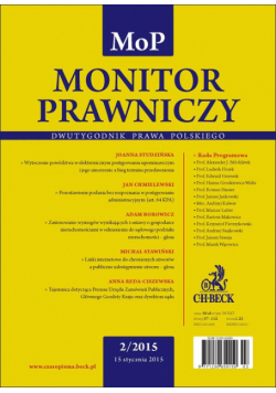 Monitor Prawniczy Nr 2/2015