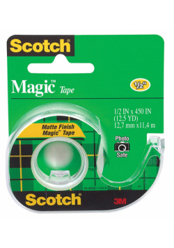 Taśma biurowa SCOTCH® Magic™ (104), matowa, z dyspenserem, 13mm, 11,4m