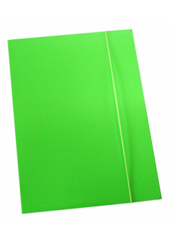 Papierowa Neonowa Zielona Teczka z Gumką OPTIMA 600G