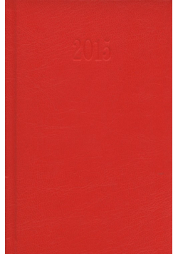 Kalendarz 2015 Książkowy Dzienny B6 Balacron czerwony