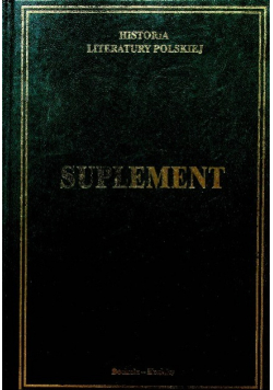 Historia literatury polskiej Suplement