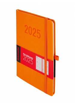 Kalendarz 2025 Memofix A5 TDW pomarańczowy