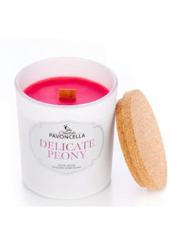 Świeczka sojowa Delicate Peony biała 135g