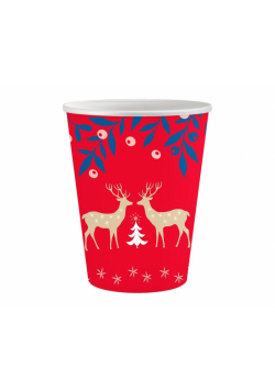 Kubeczki papierowe Let It Snow 250ml 6szt