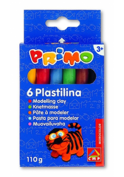 Plastelina Primo 6 kolorów 115 gr