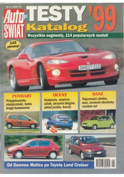 Auto Świat Testy 1999 Katalog