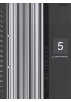 Kołobrulion B5 Top-2000 w kratkę 160 kartek Student book 5 przedmiotów szary