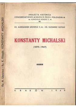 Ksiądz konstanty Michalski