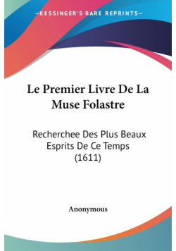 Le Premier Livre De La Muse Folastre