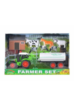 Farmer Set Traktor z 3 zwierzętami i domkiem