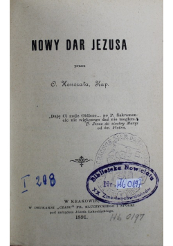 Nowy dar Jezusa, 1891 r.
