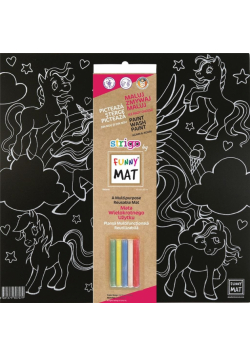 Mata czarna + kreda Unicorns Funny Mat STRIGO